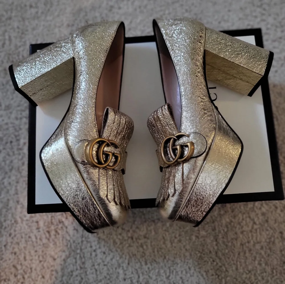 Gucci gg marmont platform shoes - Picture 3 of 7